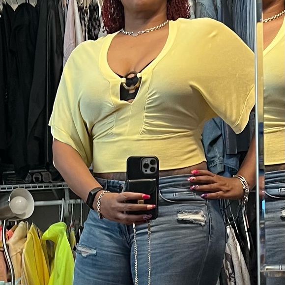 Yellow Crop Top - Picture 4 of 4
